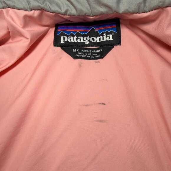 Girls PATAGONIA Nano Puff Jacket Gray Pink Medium / 10 - Picture 11 of 14
